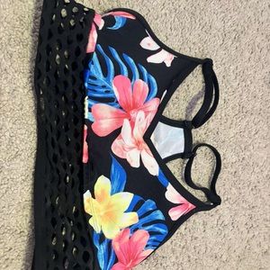 Floral sports bra